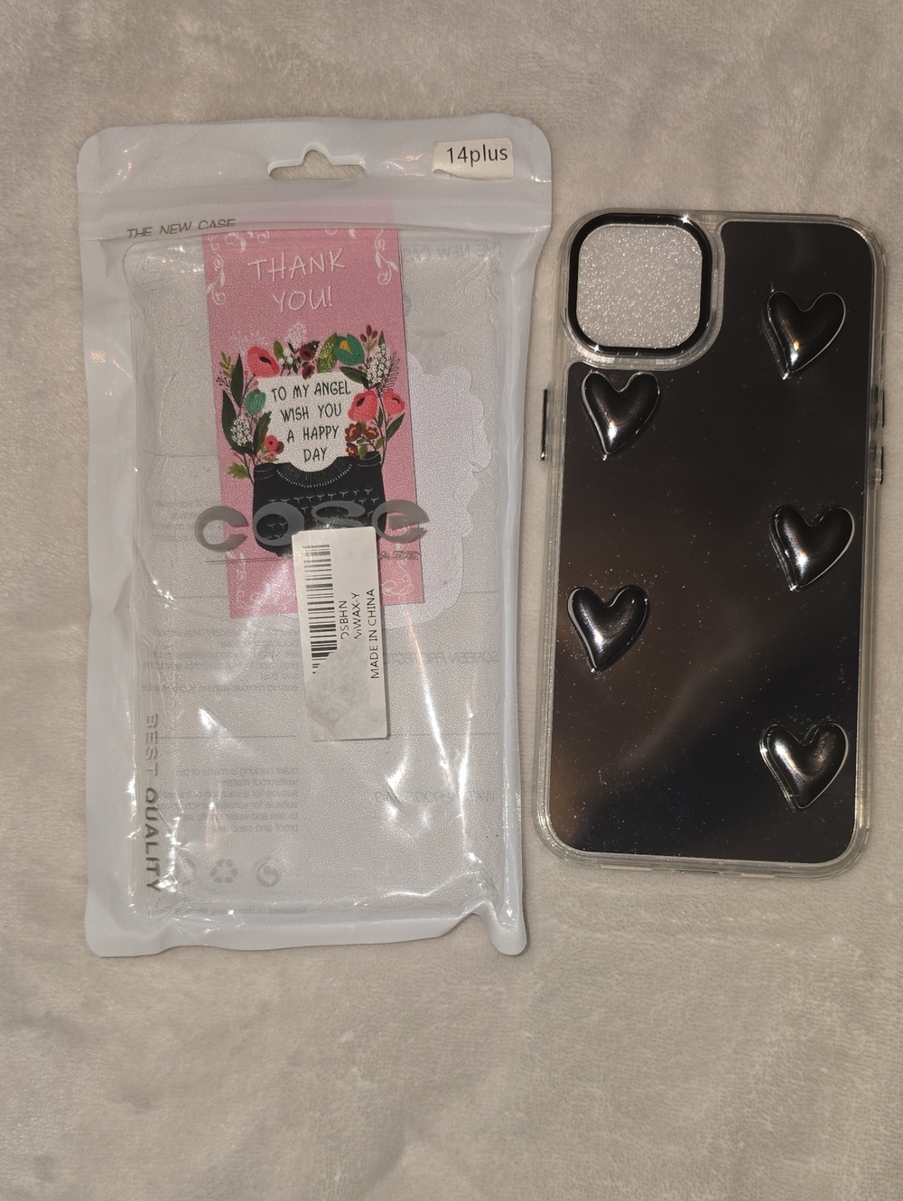 IPhone 14 Plus Mirror Heart Phone Case
